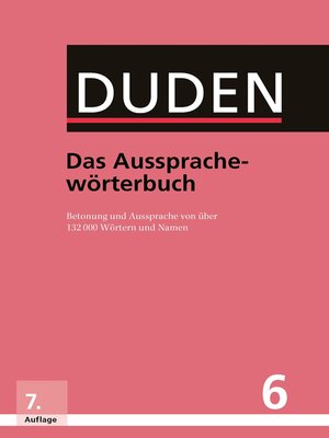 cover image of Duden – Das Aussprachewörterbuch